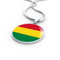 Bolivia Flag Necklace Bolivia Flag Stainless Steel or 18k Gold 18-22" - Express Your Love Gifts