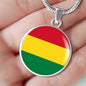 Bolivia Flag Necklace Bolivia Flag Stainless Steel or 18k Gold 18-22" - Express Your Love Gifts