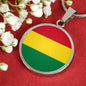 Bolivia Flag Necklace Bolivia Flag Stainless Steel or 18k Gold 18-22" - Express Your Love Gifts