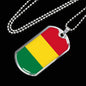 Bolivia Flag Necklace Bolivia Flag Stainless Steel or 18k Gold Dog Tag 24" - Express Your Love Gifts