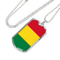 Bolivia Flag Necklace Bolivia Flag Stainless Steel or 18k Gold Dog Tag 24" - Express Your Love Gifts