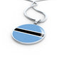 Botswana Flag Necklace Botswana Flag Stainless Steel or 18k Gold 18-22" - Express Your Love Gifts