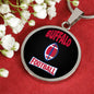 Buffalo Circle Pendant Football Fan Necklace Stainless Steel or 18k Gold 18-22" - Express Your Love Gifts