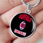 Buffalo Circle Pendant Football Fan Necklace Stainless Steel or 18k Gold 18-22" - Express Your Love Gifts