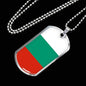 Bulgaria Flag Necklace Bulgaria Flag Stainless Steel or 18k Gold Dog Tag 24" - Express Your Love Gifts