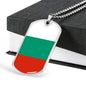 Bulgaria Flag Necklace Bulgaria Flag Stainless Steel or 18k Gold Dog Tag 24" - Express Your Love Gifts
