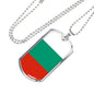 Bulgaria Flag Necklace Bulgaria Flag Stainless Steel or 18k Gold Dog Tag 24" - Express Your Love Gifts