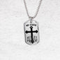 Bulletproof Faith Ephesians Necklace Stainless Steel or 18k Gold Dog Tag 24" Chain - Express Your Love Gifts