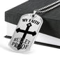 Bulletproof Faith Ephesians Necklace Stainless Steel or 18k Gold Dog Tag 24" Chain - Express Your Love Gifts