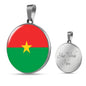 Burkina Faso Flag Necklace Burkina Flag Stainless Steel or 18k Gold 18-22" - Express Your Love Gifts