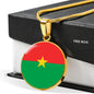 Burkina Faso Flag Necklace Burkina Flag Stainless Steel or 18k Gold 18-22" - Express Your Love Gifts