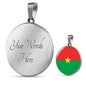 Burkina Faso Flag Necklace Burkina Flag Stainless Steel or 18k Gold 18-22" - Express Your Love Gifts