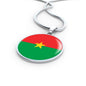 Burkina Faso Flag Necklace Burkina Flag Stainless Steel or 18k Gold 18-22" - Express Your Love Gifts