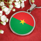 Burkina Faso Flag Necklace Burkina Flag Stainless Steel or 18k Gold 18-22" - Express Your Love Gifts