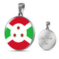 Burundi Flag Necklace Burundi Flag Stainless Steel or 18k Gold 18-22" - Express Your Love Gifts