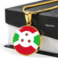 Burundi Flag Necklace Burundi Flag Stainless Steel or 18k Gold 18-22" - Express Your Love Gifts