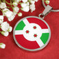 Burundi Flag Necklace Burundi Flag Stainless Steel or 18k Gold 18-22" - Express Your Love Gifts