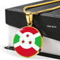 Burundi Flag Necklace Burundi Flag Stainless Steel or 18k Gold 18-22" - Express Your Love Gifts