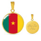 Cameroon Flag Necklace Cameroon Flag Stainless Steel or 18k Gold 18-22" - Express Your Love Gifts