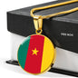 Cameroon Flag Necklace Cameroon Flag Stainless Steel or 18k Gold 18-22" - Express Your Love Gifts