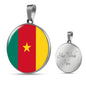 Cameroon Flag Necklace Cameroon Flag Stainless Steel or 18k Gold 18-22" - Express Your Love Gifts