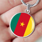 Cameroon Flag Necklace Cameroon Flag Stainless Steel or 18k Gold 18-22" - Express Your Love Gifts