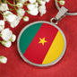 Cameroon Flag Necklace Cameroon Flag Stainless Steel or 18k Gold 18-22" - Express Your Love Gifts