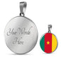Cameroon Flag Necklace Cameroon Flag Stainless Steel or 18k Gold 18-22" - Express Your Love Gifts