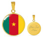 Cameroon Flag Necklace Cameroon Flag Stainless Steel or 18k Gold 18-22" - Express Your Love Gifts