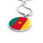 Cameroon Flag Necklace Cameroon Flag Stainless Steel or 18k Gold 18-22" - Express Your Love Gifts