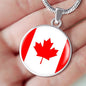 Canada Flag Necklace Canada Flag Stainless Steel or 18k Gold 18-22" - Express Your Love Gifts