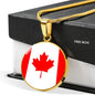 Canada Flag Necklace Canada Flag Stainless Steel or 18k Gold 18-22" - Express Your Love Gifts