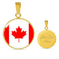 Canada Flag Necklace Canada Flag Stainless Steel or 18k Gold 18-22" - Express Your Love Gifts