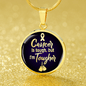 Cancer Awareness Necklace Tougher Circle Necklace Stainless Steel or 18k Gold 18-22" - Express Your Love Gifts