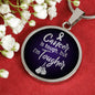 Cancer Awareness Necklace Tougher Circle Necklace Stainless Steel or 18k Gold 18-22" - Express Your Love Gifts