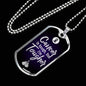 Cancer Awareness Necklace Tougher Than Stainless Steel or 18k Gold Dog Tag 24" - Express Your Love Gifts