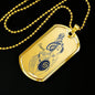 Cancer Constellation Horoscope Zodiac Dog Tag Stainless Steel or 18k Gold 24" Chain - Express Your Love Gifts