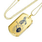 Cancer Constellation Horoscope Zodiac Dog Tag Stainless Steel or 18k Gold 24" Chain - Express Your Love Gifts