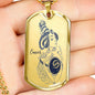 Cancer Constellation Horoscope Zodiac Dog Tag Stainless Steel or 18k Gold 24" Chain - Express Your Love Gifts