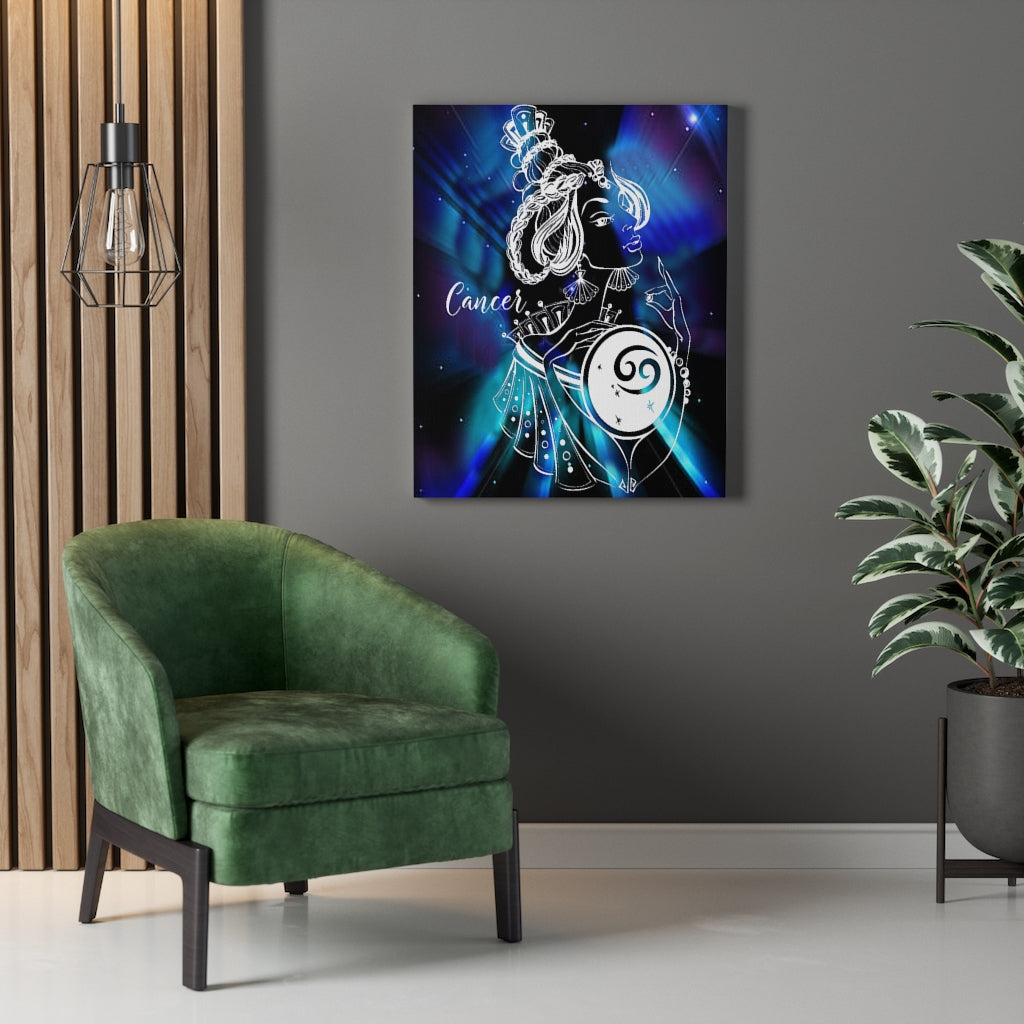 Cancer Zodiac Horoscope Sign Constellation Canvas Print Astrology Home Decor Ready to Hang Artwork - Express Your Love Gifts