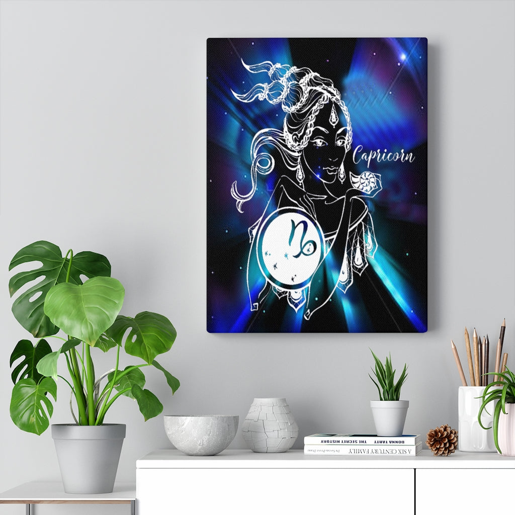 Capricorn Zodiac Horoscope Sign Constellation Canvas Print Astrology Home Decor Ready to Hang Artwork - Express Your Love Gifts