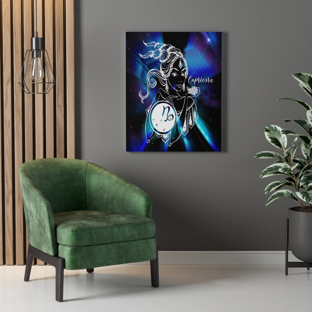 Capricorn Zodiac Horoscope Sign Constellation Canvas Print Astrology Home Decor Ready to Hang Artwork - Express Your Love Gifts