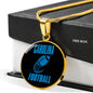 Carolina Circle Pendant Football Fan Necklace Stainless Steel or 18k Gold 18-22" - Express Your Love Gifts