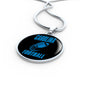 Carolina Circle Pendant Football Fan Necklace Stainless Steel or 18k Gold 18-22" - Express Your Love Gifts