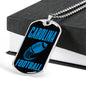 Carolina Fan Necklace Dog Tag Stainless Steel or 18k Gold 24" Chain - Express Your Love Gifts