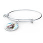 Catholic Saint Agatha Circle Bangle Bracelet Stainless Steel or 18k Gold" - Express Your Love Gifts