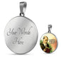 Catholic Saint Benedict Circle Necklace Stainless Steel or 18k Gold 18-22" - Express Your Love Gifts