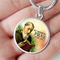 Catholic Saint Benedict Circle Necklace Stainless Steel or 18k Gold 18-22" - Express Your Love Gifts