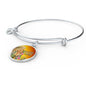 Catholic St. Anne Circle Bangle Bracelet Stainless Steel or 18k Gold" - Express Your Love Gifts