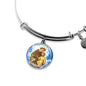 Catholic St. Anthony Circle Bangle Bracelet Stainless Steel or 18k Gold" - Express Your Love Gifts